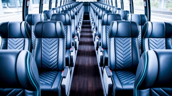 portland 55 passenger charter bus inside