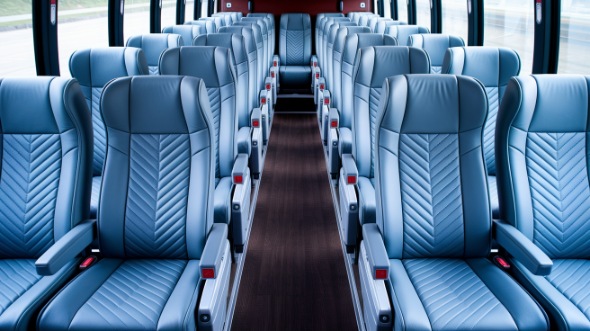 portland 56 passenger charter bus interior